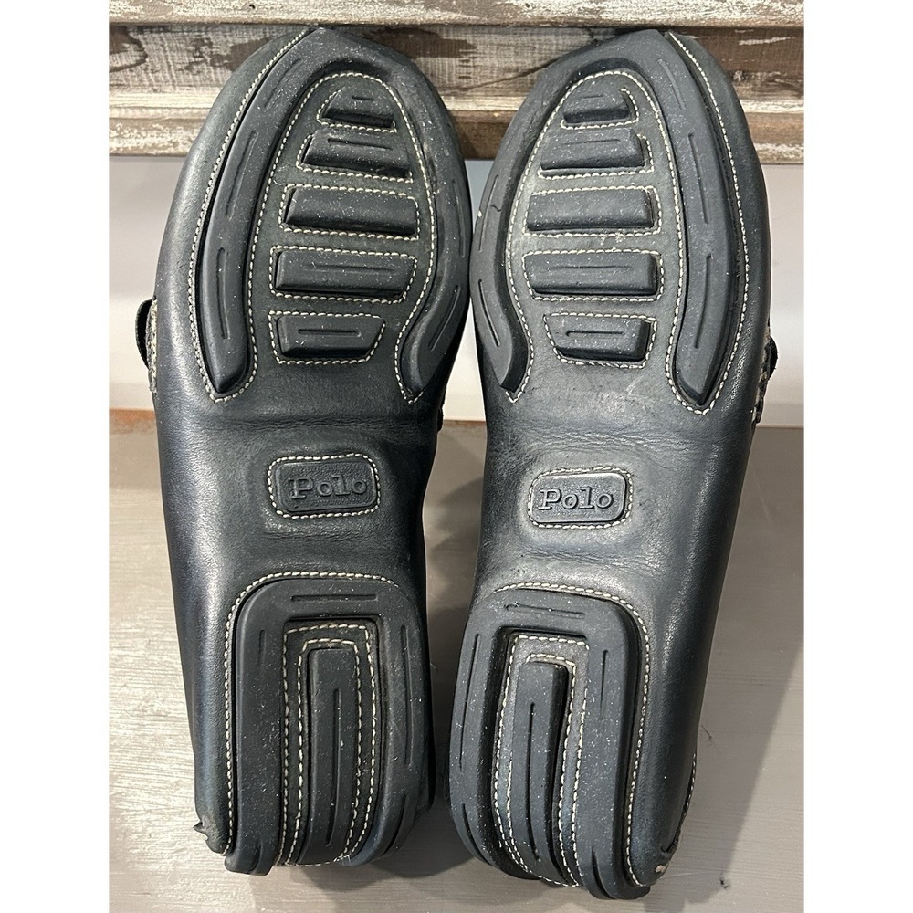 Polo Ralph Lauren Black Leather Driving Loafers Men's US Size 7.5D - Picture 8 of 8